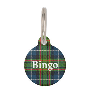 Placa Para Mascotas Feliz Mascota Clan MacRae Hunting Tartan Plaid