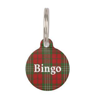 Placa Para Mascotas Feliz Mascota Clan Scott Tartan Plaid