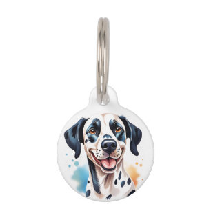 Placa Para Mascotas Feliz mascota de perro dálmata