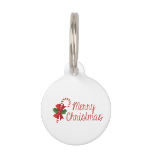 Placa Para Mascotas Feliz Navidad