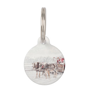 Placa Para Mascotas Feliz Navidad