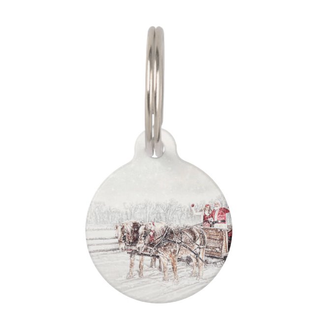 Placa Para Mascotas Feliz Navidad (Anverso)