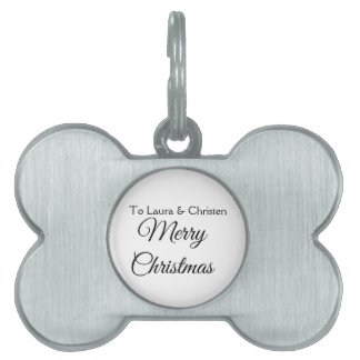 Placa Para Mascotas Feliz Navidad añadir nombre texto regalo personali