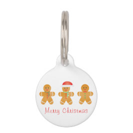 Placa Para Mascotas Feliz Navidad Gingpanes