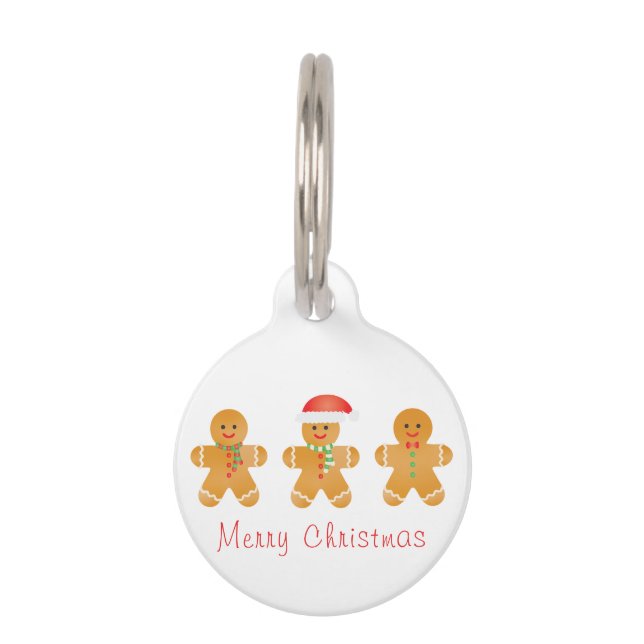 Placa Para Mascotas Feliz Navidad Gingpanes (Anverso)