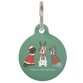 Placa Para Mascotas Feliz Navidad Grandes perros daneses
