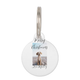 Placa Para Mascotas Feliz Navidad mascota perro gato foto regalos navi