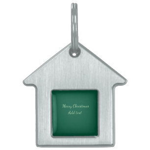 Placa Para Mascotas Feliz Navidad verde planicie vacaciones en solitar