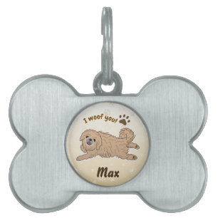 Placa Para Mascotas Feliz Perro Pekín, amante de ti