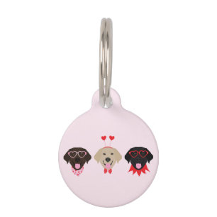Placa Para Mascotas Feliz San Valentín Labrador recuperar perros