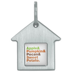 Placa Para Mascotas Festividades ~ Navidades de Acción de Gracias de N