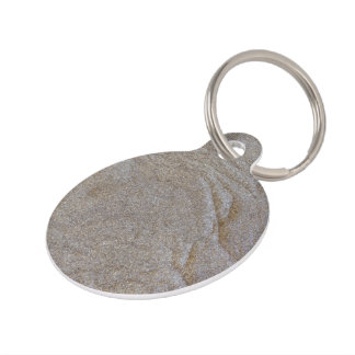 Placa Para Mascotas fichas metalizado doradas