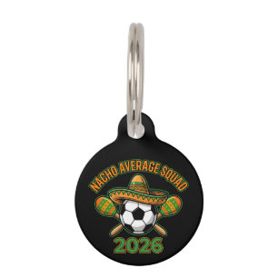 Placa Para Mascotas Fiesta Futbolera Sombrero de la Banda Nacho Promed