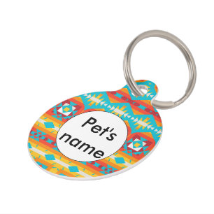 Placa Para Mascotas Filas de formas tribales