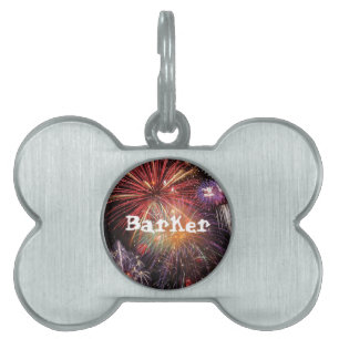 Placa Para Mascotas Final de fuegos artificiales