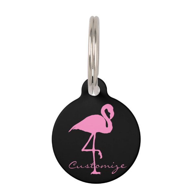 Placa Para Mascotas Flamenco rosado Thunder_Cove (Anverso)
