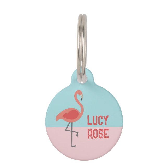 Placa Para Mascotas flamingo (Anverso)