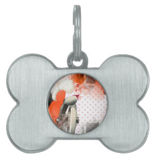 Placa Para Mascotas flapper polkadots