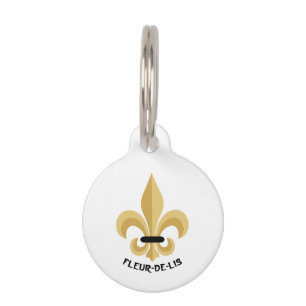 Placa Para Mascotas Fleur De Lis