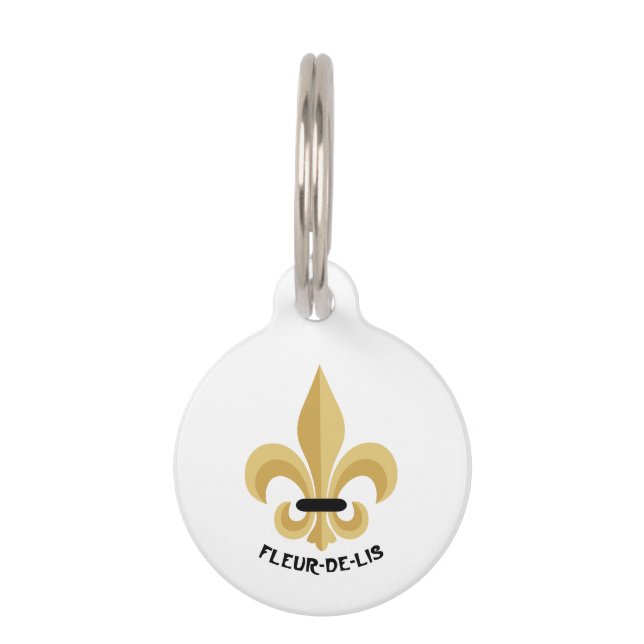 Placa Para Mascotas Fleur De Lis (Anverso)
