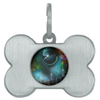 Placa Para Mascotas Flight Of The Corbius Fractal Art Pet Tag