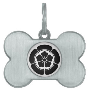 Placa Para Mascotas Flor china en goka