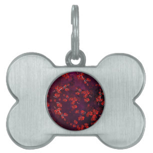 Placa Para Mascotas Flor de cerezo 3