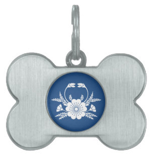 Placa Para Mascotas Flor de cerezo en forma de cangrejo (EDO)