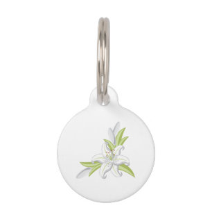 Placa Para Mascotas Flor de Lily