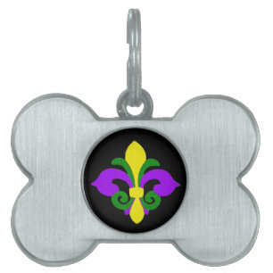 Placa Para Mascotas Flor de lis de Luisiana (carnaval) .jpg