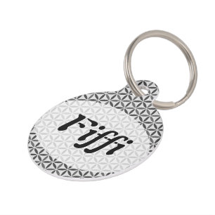 Placa Para Mascotas Flor de vida - patrón de sello - BG 5