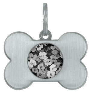 Placa Para Mascotas Flor roja acuática 2