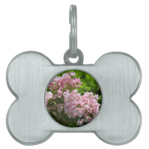 Placa Para Mascotas Flores bonitas de laurel de montaña rosa