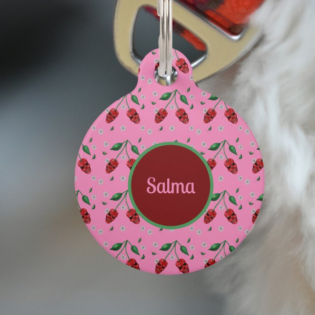 Placa Para Mascotas Flores de cerezos rojos (Subido por el creador)
