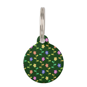 Placa Para Mascotas Flores de colores, motivos florales, vegetación, b