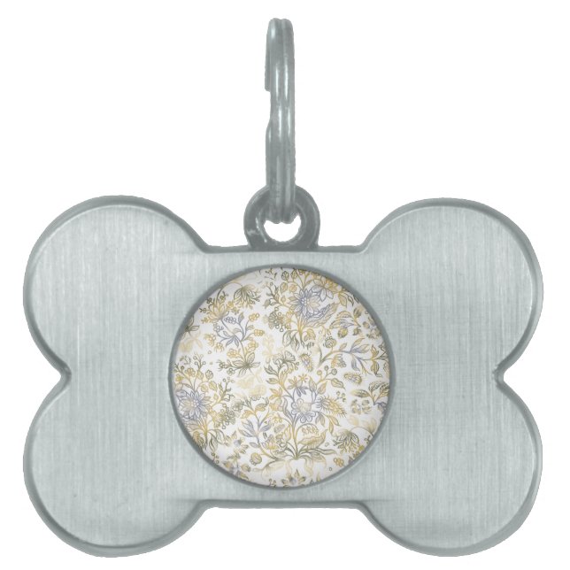 Placa Para Mascotas Flores decorativas 17 (Frente)