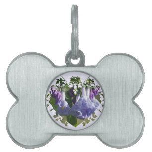 Placa Para Mascotas Flores silvestres de Virginia Bluebells