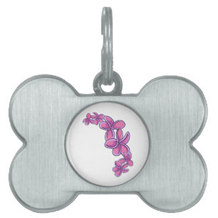 Placa Para Mascotas Flores tropicales