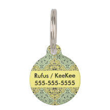 Floritura de Patrón Rococó Verde
