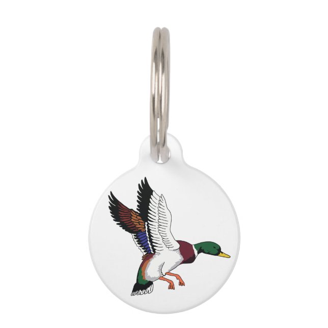 Placa Para Mascotas Flying Mallard (Anverso)