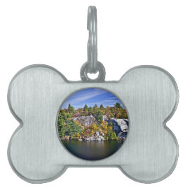 Placa Para Mascotas Follaje de otoño alrededor del lago Minnewaska