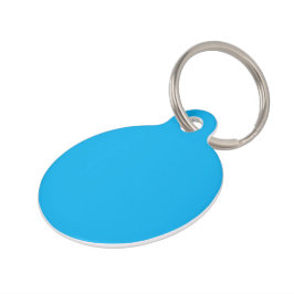 Placa Para Mascotas Fondo azul brillante sólido