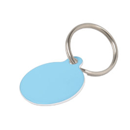 Placa Para Mascotas Fondo azul claro sólido de color uniforme