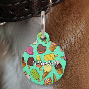 Placa Para Mascotas Fondo de helado