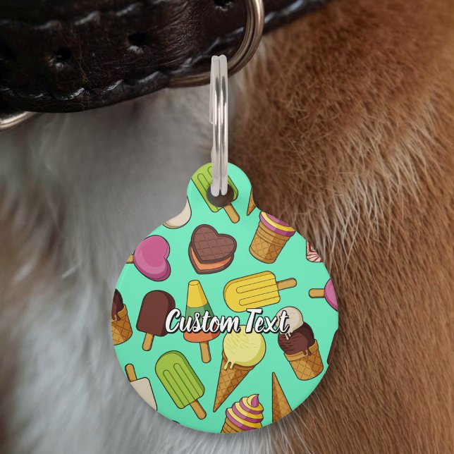 Placa Para Mascotas Fondo de helado (Subido por el creador)