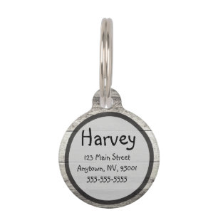 Placa Para Mascotas Fondo del Driftwood