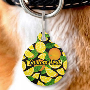 Placa Para Mascotas Fondo naranja