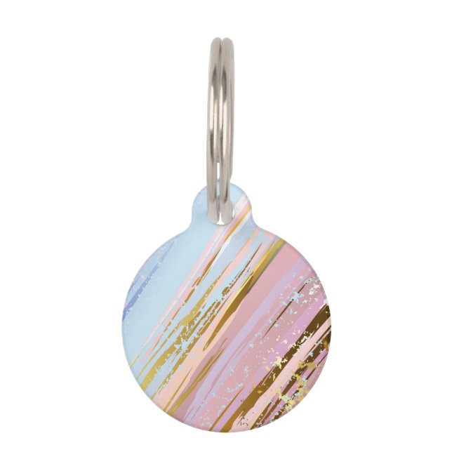 Placa Para Mascotas Fondo rosa texturizado (Anverso)