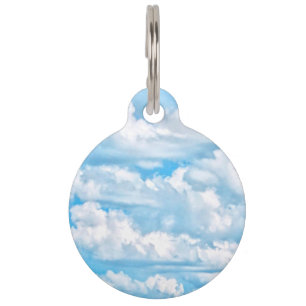 Placa Para Mascotas Fondo soleado feliz del azul de las nubes