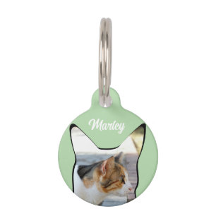 Placa Para Mascotas Forma de foto de gato